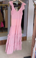 Summer Solid Color Deep V-Neck Layer Flounce Dresses